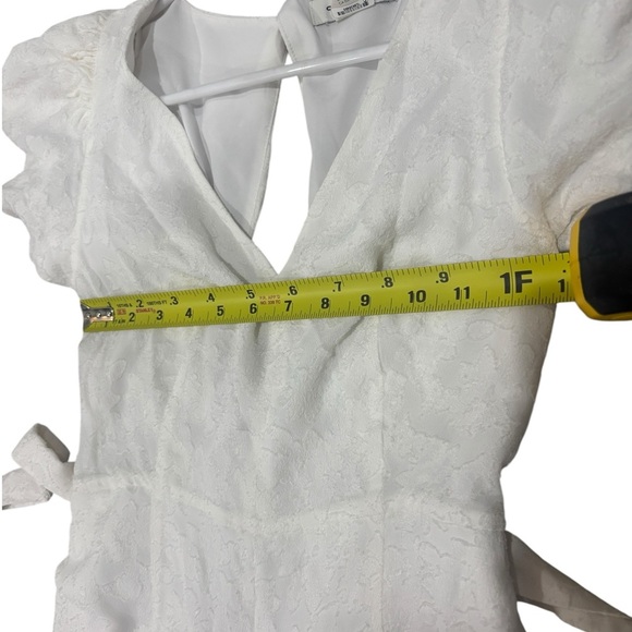 CLUB MONACO White Open Back V-neck Short Sleeve Jumpsuit Size 00 - Picture 14 of 16